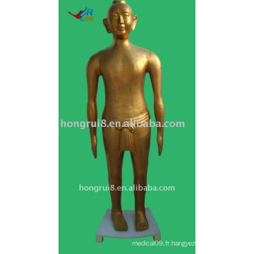 166cm Acupuncture chinoise antique bronze